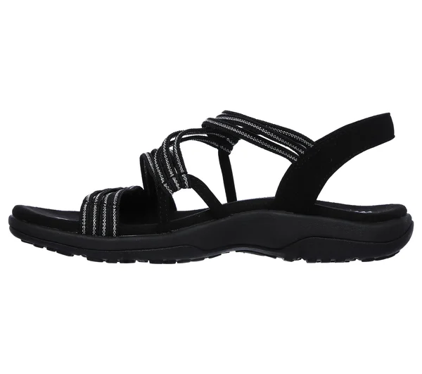 Skechers Reggae Slim - Stretch Slinky Sandals, Black, 5.0