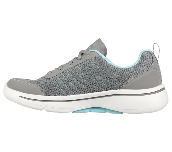 Skechers GOwalk Arch Fit - True Vision Gray/Light Blue - Size 6.5