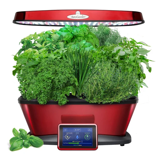 AeroGarden Bounty Elite - Red with Gourmet Herbs