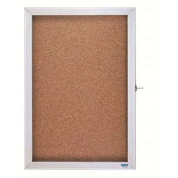 Aarco Enclosed Bulletin Board Size: 12x22 H x 18x22 W