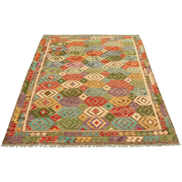 Flat-Weave Sivas Brown Wool Kilim - 7&0 x 10&6/7&0x22 x 10&6x22