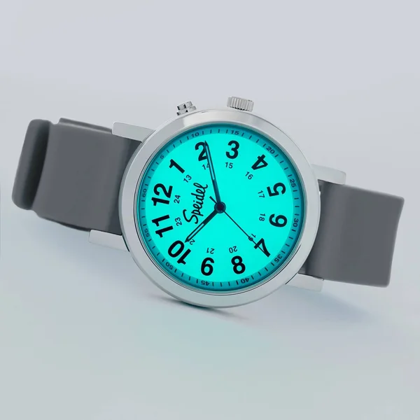 Speidel Scrub Glow Watch for Medical Professionals with Scrub Matching White Silicone Band, Easy to Read Light Up Dial, Second H