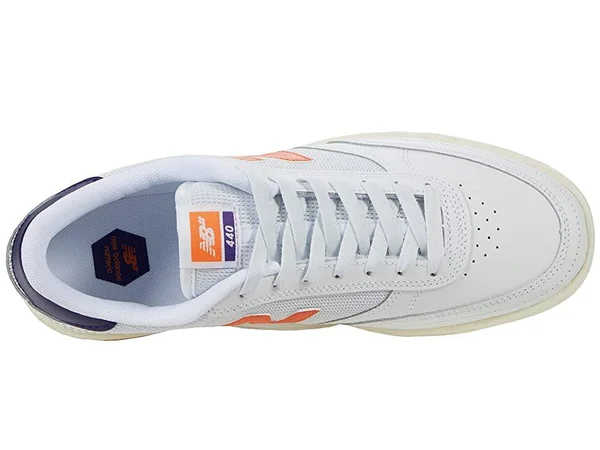 New Balance 440 Shoes - White/Orange - 11.5