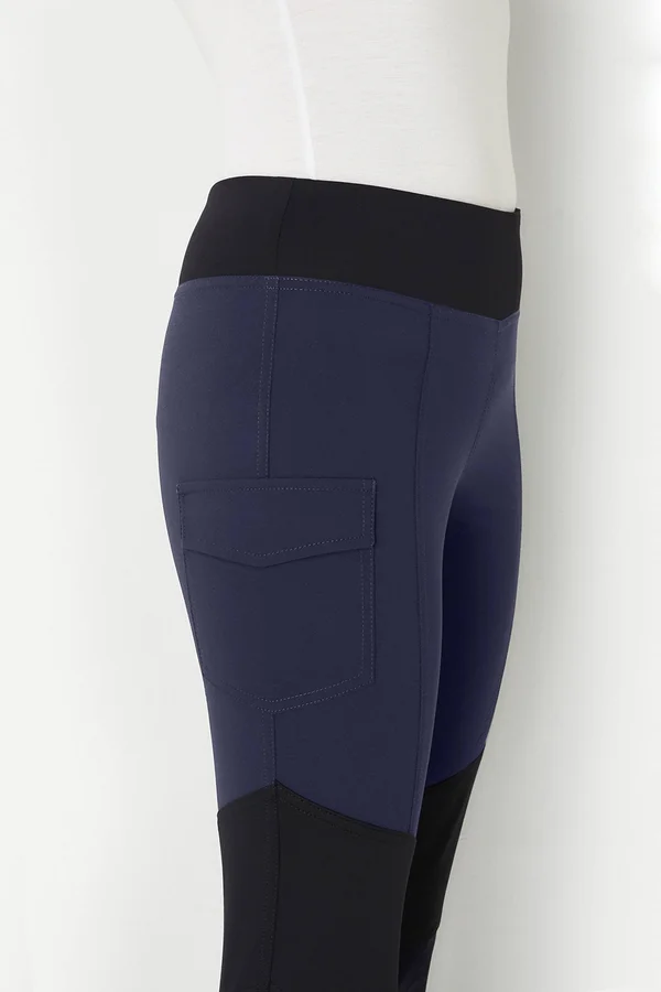 Contrast Panel Legging - Anatomie Navy with Black, Xs