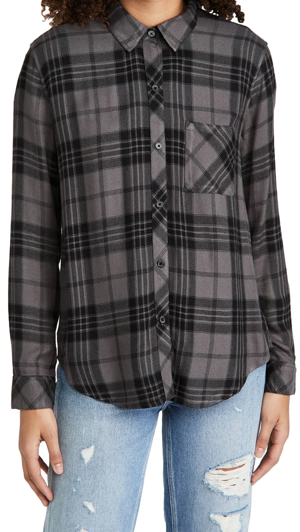 Rails Hunter Button-Up Shirt-Women's Charcoal Jet - XL
