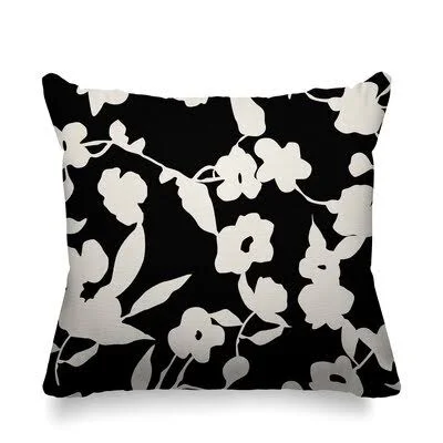 Outdoor Square Pillow Cover & Insert Red Barrel Studio Color: Black - Size: 20x22 x 20x22