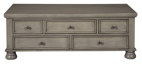 Signature Design by Ashley Lettner Rectangular Cocktail Table - Gray