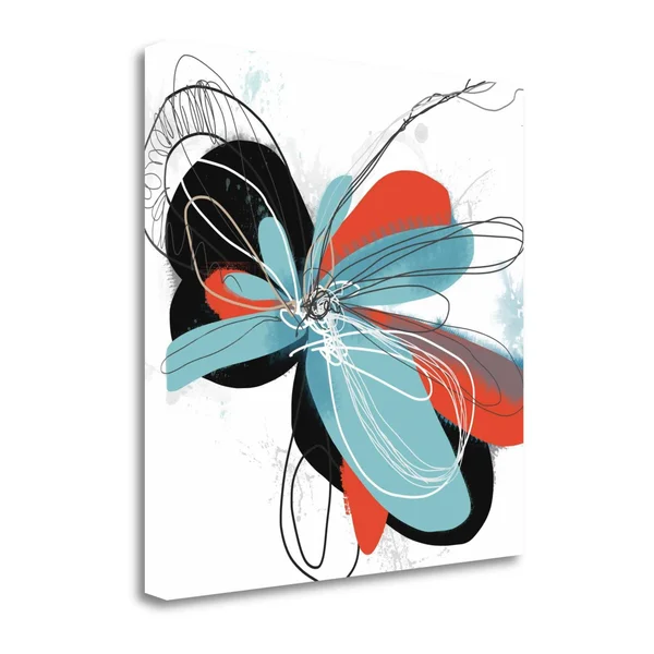 Tangletown Fine Art The Flower Dances 1 by Jan Weiss Painting Print on Wrapped Canvas