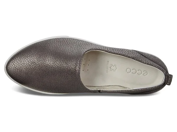Ecco Gillian Lux Slip-On (Black/Dark Shadow Metallic) Women's Shoes