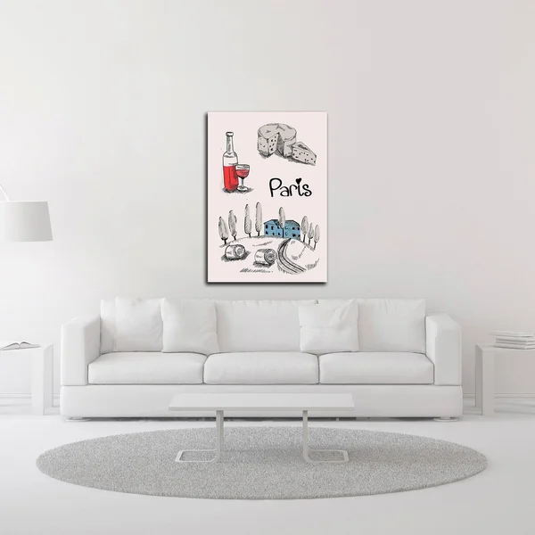 22x22 x 15x22 Paris I by TypeLike Print on Canvas