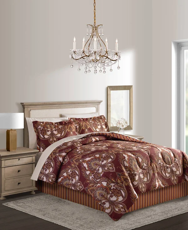 Fairfield Square Collection Odyssey Reversible 8-Pc. Comforter Sets - Wine