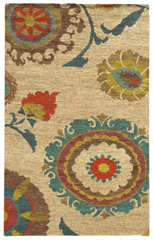 Tommy Bahama Valencia 57710 Beige/ Multi Area Rug - 3&6x22 x 5&6x22