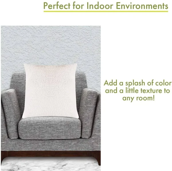 Unknown1 Cream Sherpa Indoor/Outdoor Large Pillow 20x22 L x 8x22 W H Tan Solid Color Traditional Fur Single