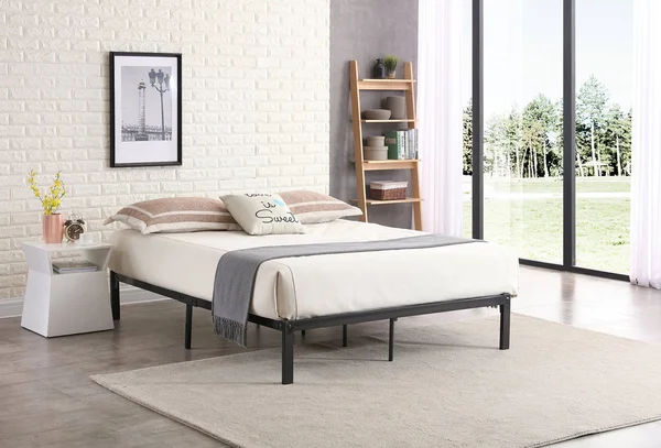 Hodedah HIBF39 Twin Bed Frame, Black