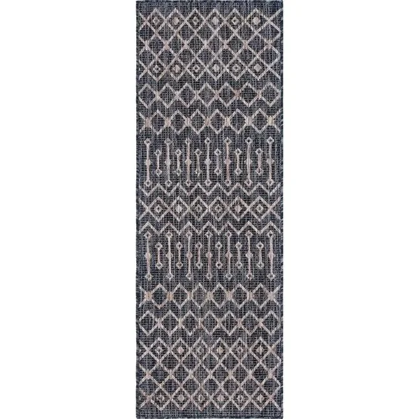 Unique Loom Outdoor Tribal Trellis Rug (5& x 8& - Gray)