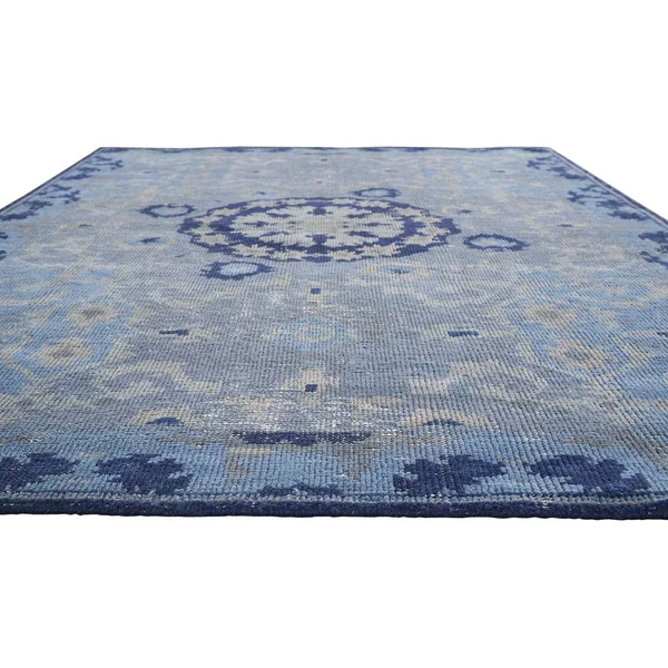 Juniper Home Hand-Knotted Oriental Blue Area Rug - 5& x 8& - Size 5& x 8&