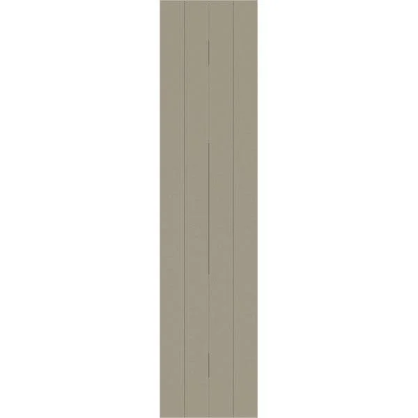 Ekena Millwork FBJ06Z21X091RUF 21 1/2x22W x 91x22H Rustic Four Board Joined Board-n-Batten Faux Wood Shutters w/Z-Board (Per Pai