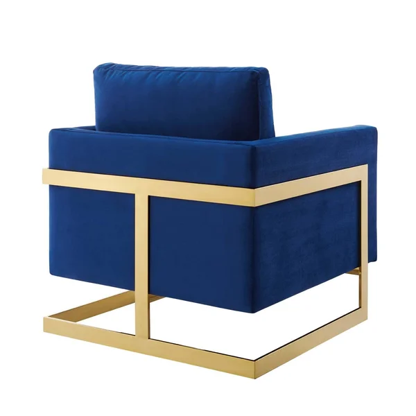 Modway Posse Performance Velvet Accent Chair - Gold Gray