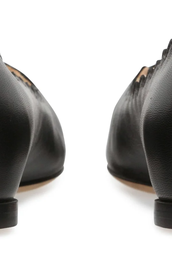 Chloé &Lauren& Leather Ballet Flats Women's Black