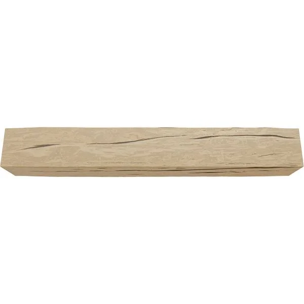 Ekena Millwork MANURW04X08X36PP 4x22H x 8x22D x 36x22W Riverwood Faux Wood Fireplace Mantel, Natural Pine