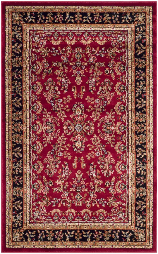 Safavieh Lyndhurst LNH331B 3&3x22 x 5&3x22 Red - Black Area Rug
