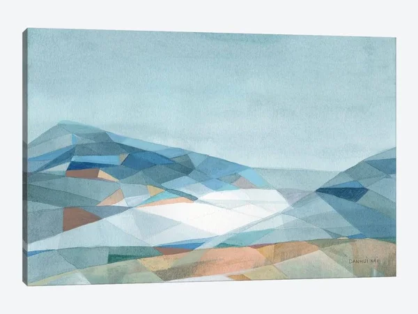 Danhui Nai Large Canvas Art Prints - Geometric Mountainstyle > Watercolor art)