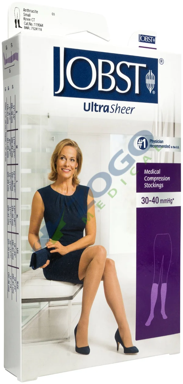 Jobst Ultrasheer 30-40 mmHg Small Anthracite Knee High