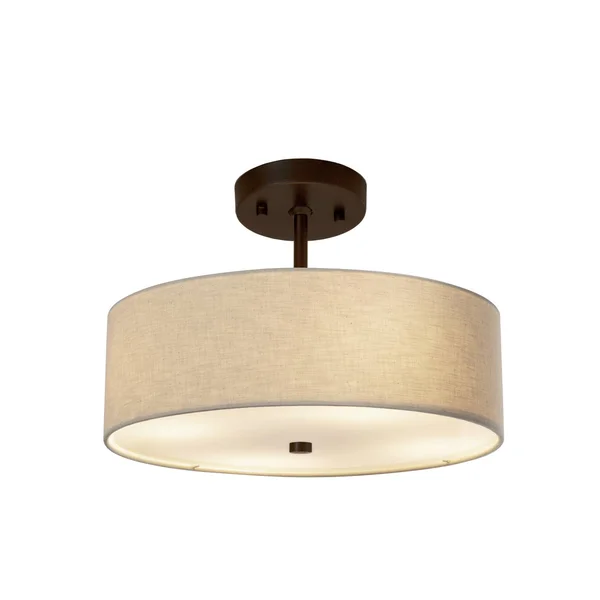 Justice Design FAB-9590-CREM-DBRZ Textile 14 inch Dark Bronze Pendant Ceiling Light Classic Family