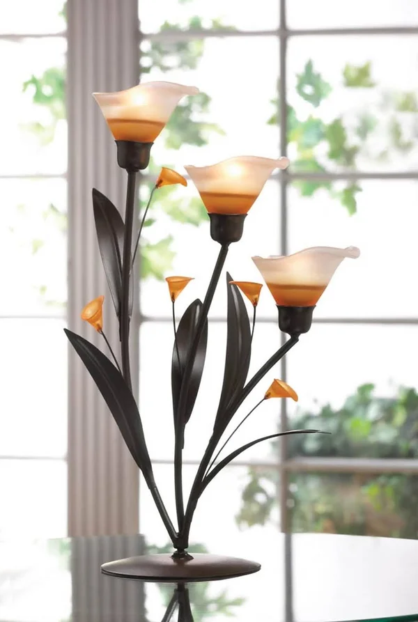 Amber Lilies Tealight Candle Holder