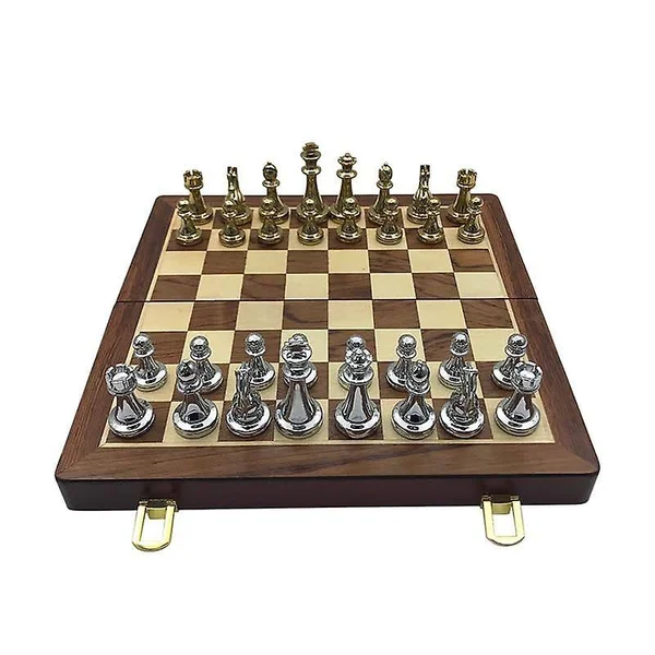 TribalSensation Metal Glossy Golden and Silver Chess Pieces