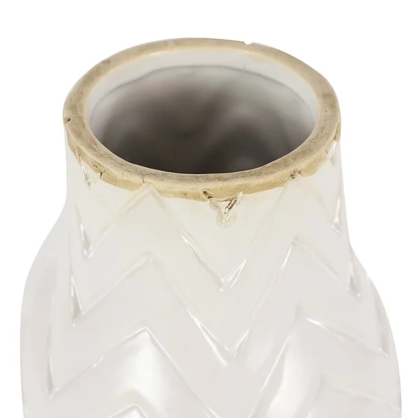 Carson Carrington Tannaker Round Chevron Ceramic Vase