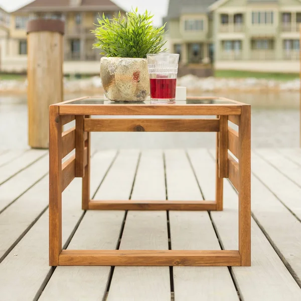 Middlebrook Designs Hudson Acacia Outdoor Coffee Table - 36 x 20 x 16h