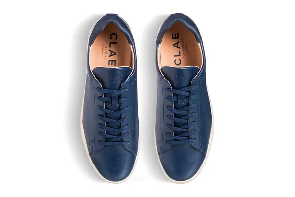 CLAE Bradley Vegan 7.5, Navy Vegan Leather Shoes Unisex