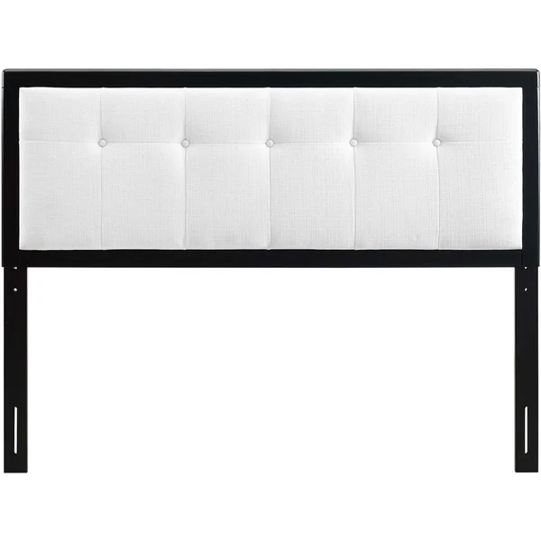 Modway Draper Tufted King Fabric and Wood Headboard - Black White