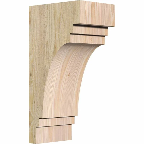 Ekena Millwork COR06X08X16PEC00RDF 6x22W x 8x22D x 16x22H Pescadero Rough Sawn Corbel, Douglas Fir