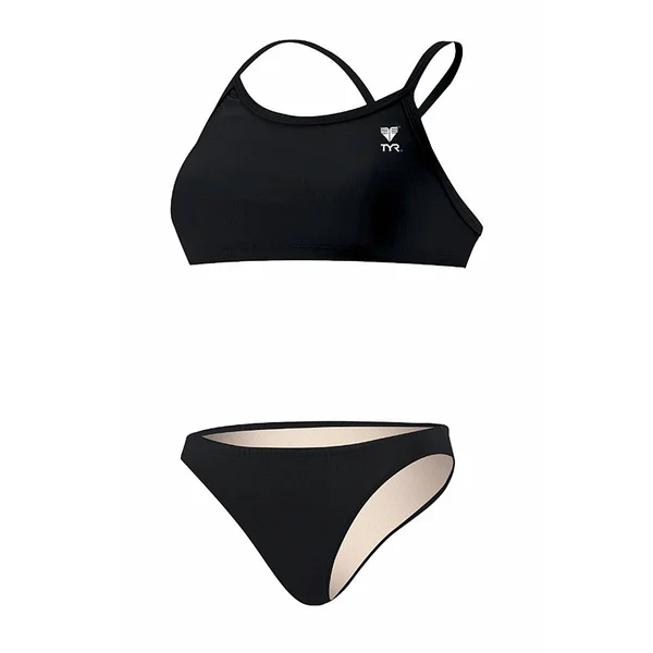 TYR Solid Durafast Diamondfit Workout Bikini - Color - Black - Size - Small