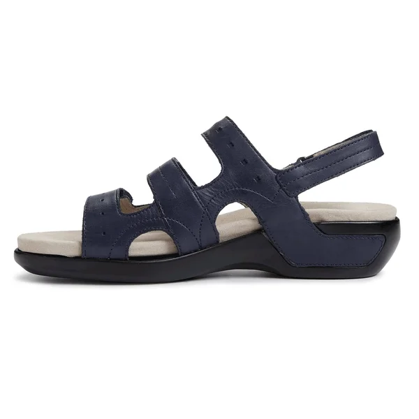 Women's Aravon PC Three Strap Navy Leather - in Size 6