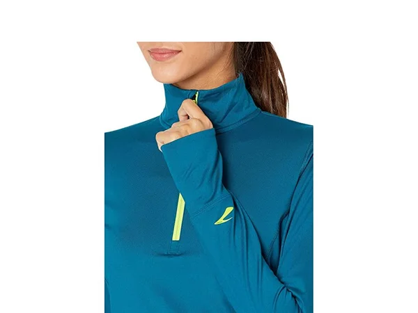 Brooks Dash 1/2 Zip Xs, Deep Sea/Lime (Women's)