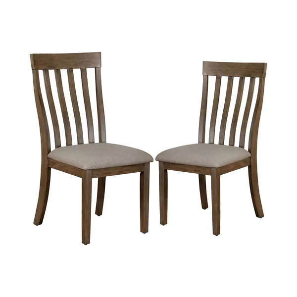Furniture of America Khartsyzk Transitional Taupe Side Chairs Set of 2 - Warm Grey/Taupe