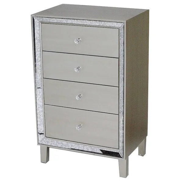 Heather Ann Avery 4 Drawer Cabinet; Black