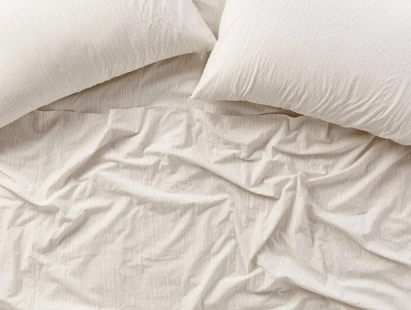 Coyuchi, Organic Crinkled Percale Fitted Sheet Cal King Pewter