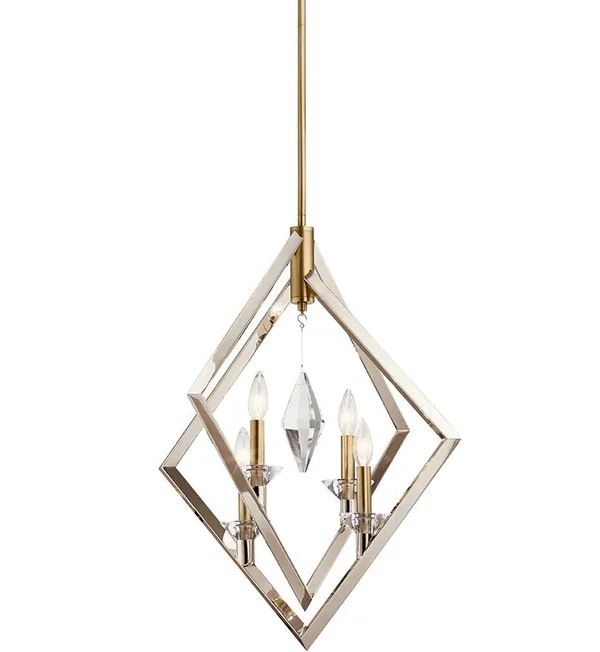 Kichler 43051PN Layan Polished Nickel 4 Light Chandelier