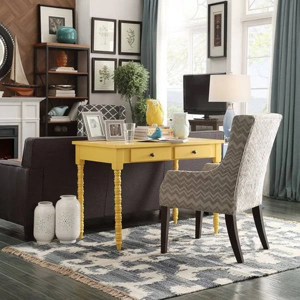 Inspire Q Lyndale 2-Drawer Lix Legs Office Desk by Bold, White