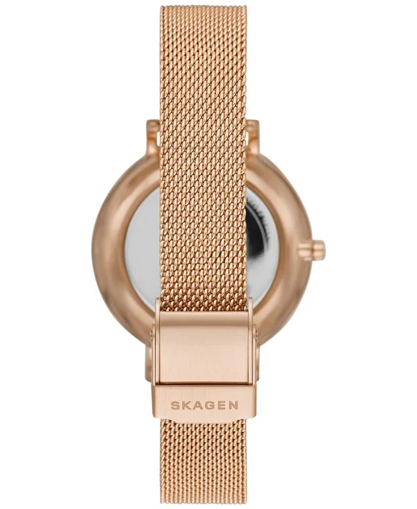 Skagen Women's Hagen Three-Hand Steel-Mesh Watch - Rose Gold