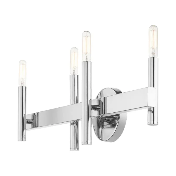Livex Lighting-15584-05-Denmark - 4 Light Bath Vanity Polished Chrome