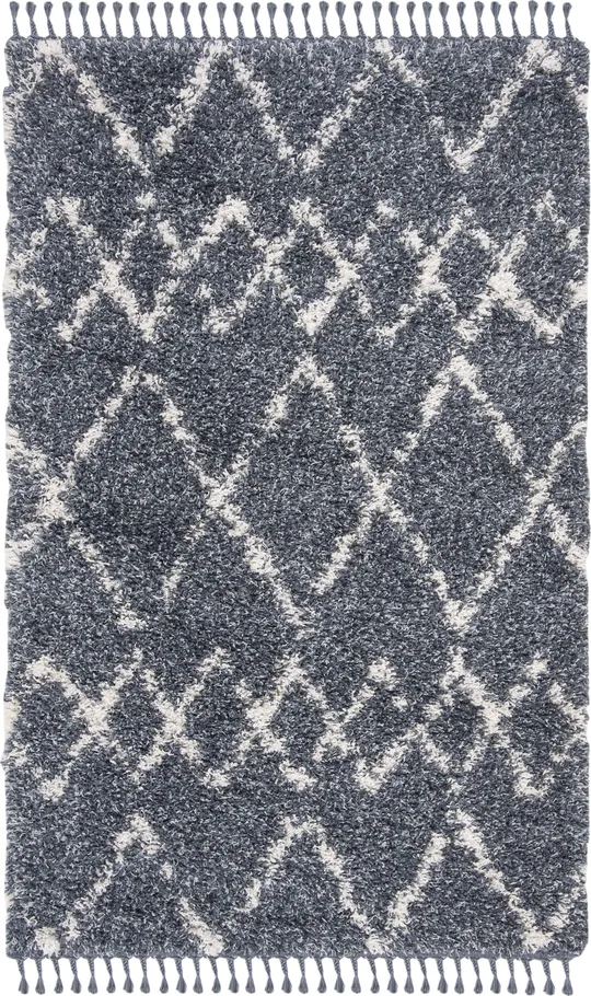 Safavieh Pro Lux Shag Cream/Blue 8 ft. x 10 ft. Area Rug