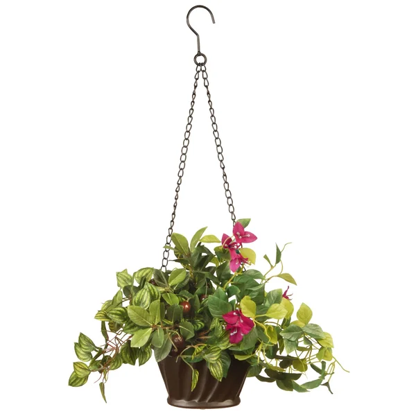 CC Christmas Decor 10x22 Assorted Greens Hanging Basket 33367807