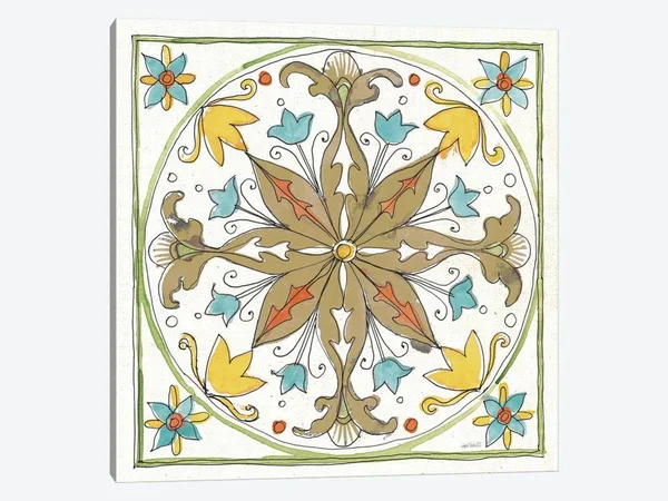 Anne Tavoletti Paintings Canvas Art Prints - Tuscan Elegance VIII ( Decorative Elements > Patterns > Scroll art)