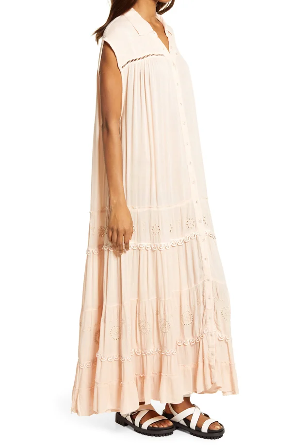 Free People Pretty Cozy Maxi Dress - Ecru