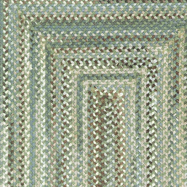 Capel Rugs Sherwood Forest Oval Braided Area Rug - Green Olive - 36x22x60x22